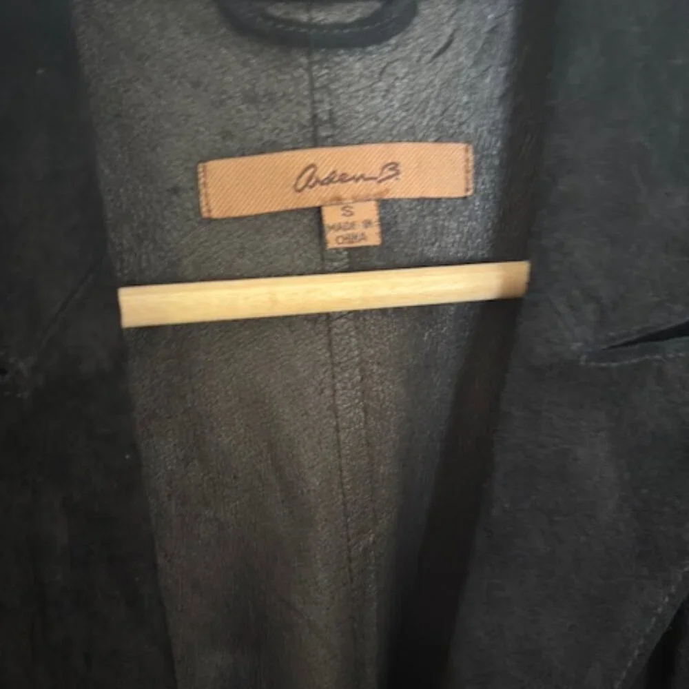 Vintage Black Suede Coat - Arden B. - Picture 6 of 6